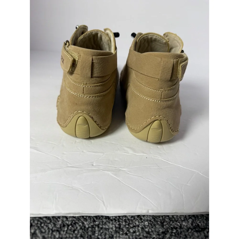 LDECK Mens Tan High Top Driving Shoes‎ Bungee Lace Up Boots Size 41 EU